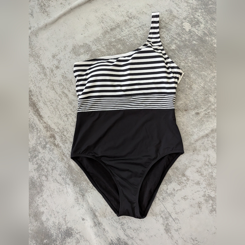 NWT Tommy Bahama Breaker  Bay One Shoulder One Piece Swimsuit Sz.12